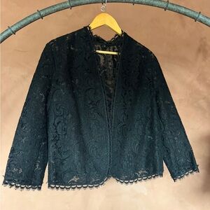 black lace Escada jacket.